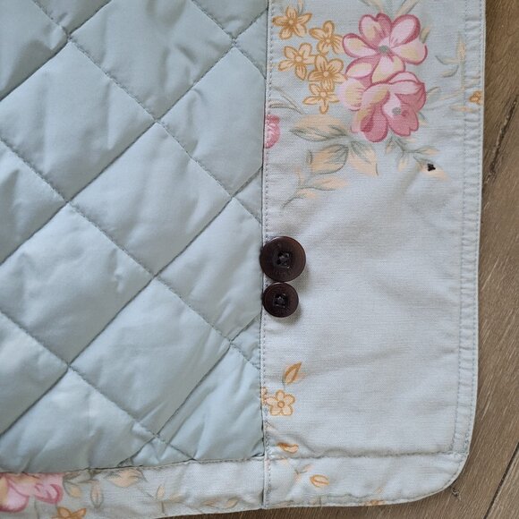 L.L. Bean Floral Blue Insulated Utility Barn Coat - Picture 9 of 13